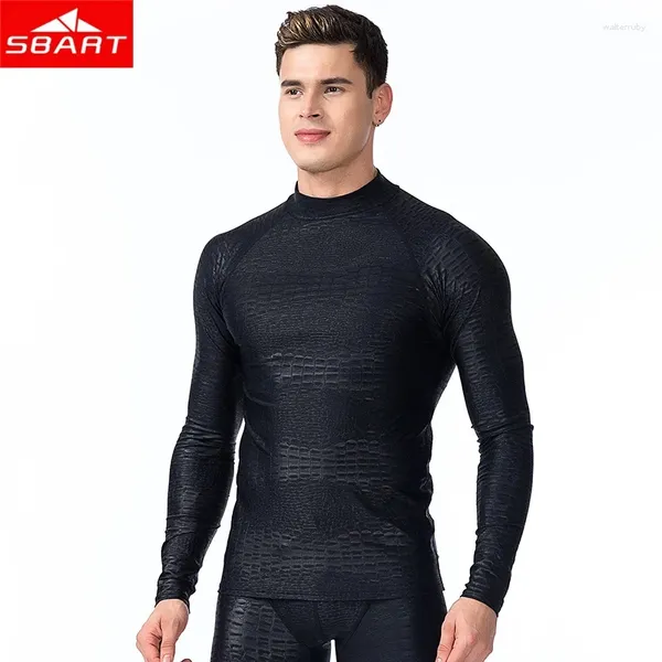 Frauen Badebekleidung SBART Männer langhältiges Rashguard -Hemd Surf Rash Guards UV Schutz Sonnenschutzstrand Schnorcheln Schwimmshorts Hosen