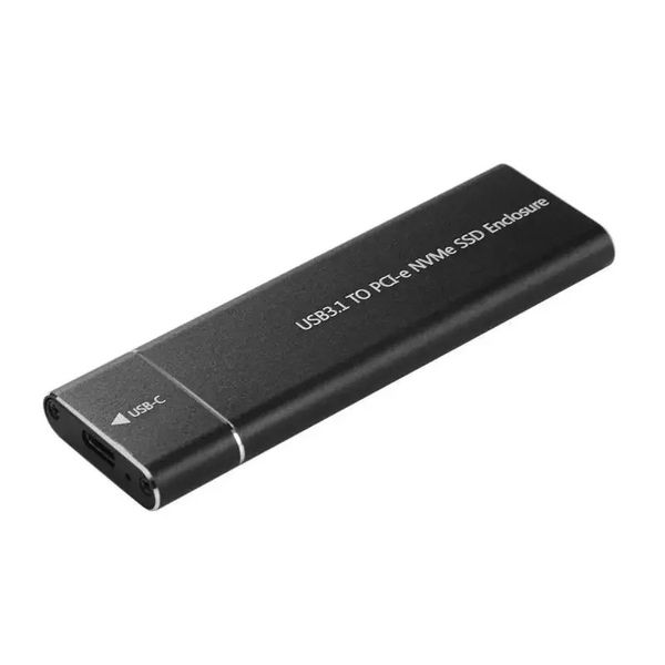 USB 3.1 a M.2 NVME PCIE SSD Gabinete, NVME M-key para tipo C Caso adaptador para NVME SSD, USB3.1 para M.2 NGFF SATA SSD Caixa de casos nova