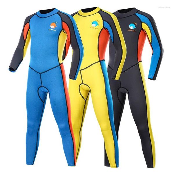 Женские купальные костюмы Sbart Kids Diving Soirt 2mm Neoprene wetsuit Children для мальчиков Держите теплую целу