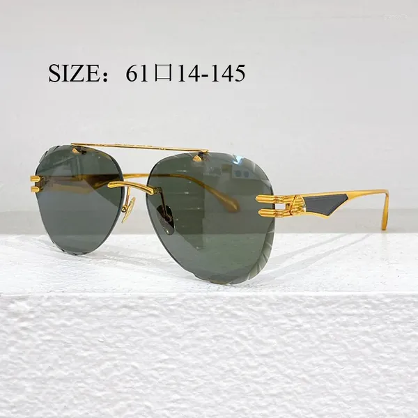 Güneş Gözlüğü Z057 Erkek Kadın Altın Metal Yuvarlak Oval Şekleli Moda Klasik Vintage Gafas de Sol