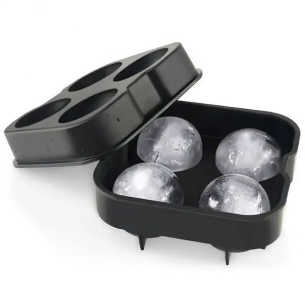 Skull Skull Ice Mold Silicone Ice Cube Bandey Ball Ball Ball para Whisky Summer Drinks Party Bar Accessories