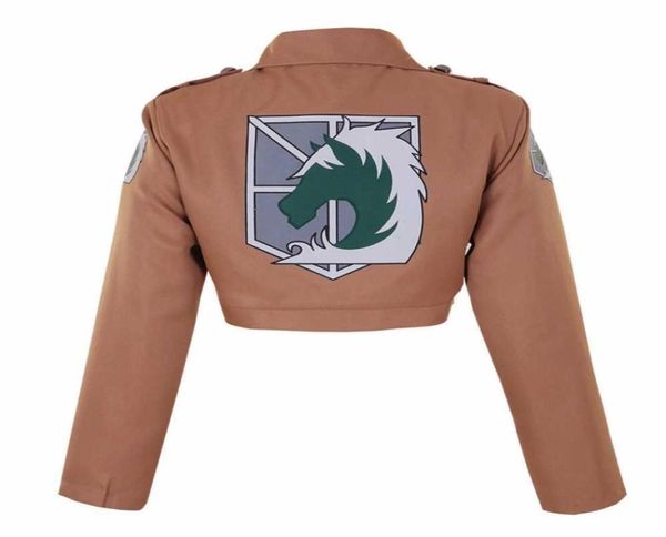 Attacco anime alla giacca titanica Aot Shingeki no Kyojin Police militare Eren Jaeger Costume Game Game giapponese Halloween Carnival Y1691497