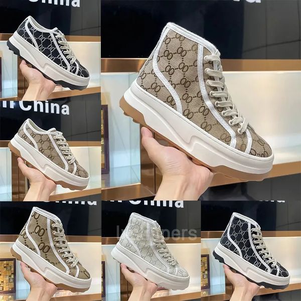 Designer Women Casual Scarpe Italia Low-Cut 1977 High Top Letter Sneaker di alta qualità Beige Ebony Canvas Tennis Shoe