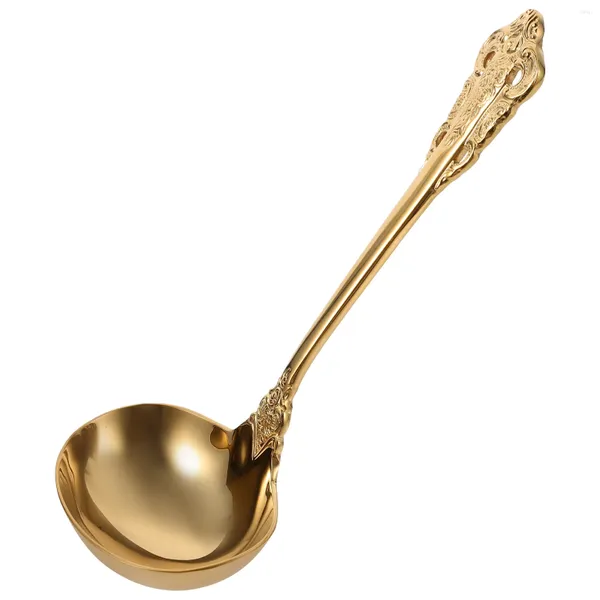 Spoon Stove Dink Aumenta inossidabile in acciaio inossidabile e cucchiaio di zuppa da forche