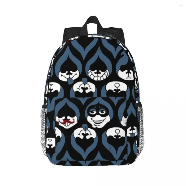 Backpack Deltarune - Lancer Face Drop Padrões Backpacks Bookbag Fashion Students School School Laptop Rucksack Saco de ombro de ombro grande capacidade