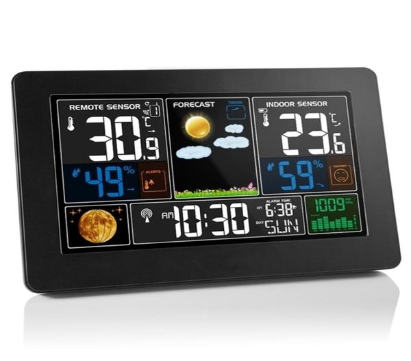 Estação meteorológica Fanju clock digital Clock Indoor Termômetro externo Hygrômetro Barômetro USB Sensor sem fio 2201223748993