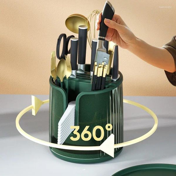 Porta di cucina a 360 ° Organizzatore a supporto per utensili rotanti multipli