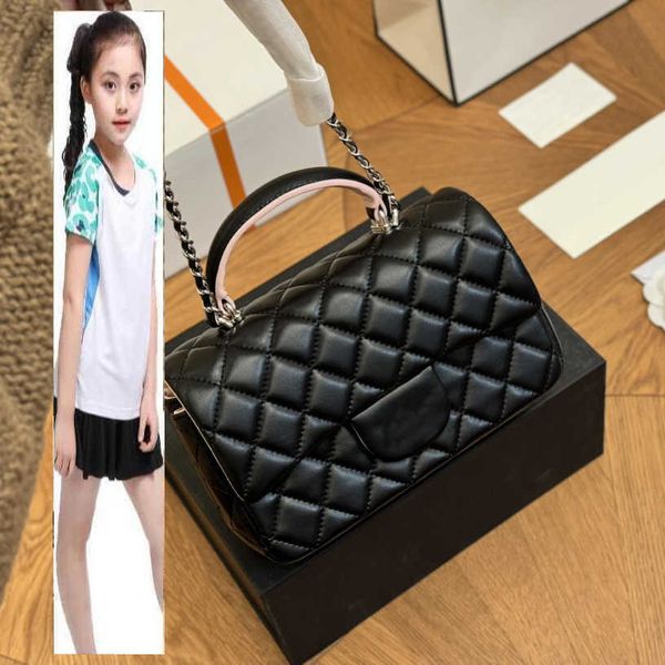 Kids Bags Luxusmarke CC Bag Damen Designer Klassischer Mini -Klappe gestapfe Lammfellbeutel zweier Geldbeutel Top Griff Totes Shw Crossbody Schulterhandtaschen Schöne CF Eitelkeit