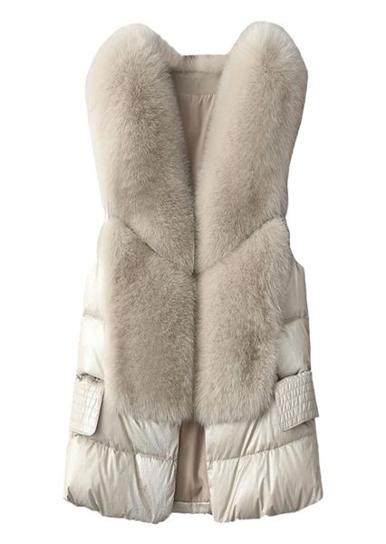 Pelz Weste Frauen kurz Down Feather Imitation Slim Temperament Jacke Herbst und Winter Mode Amatch 2111207890092