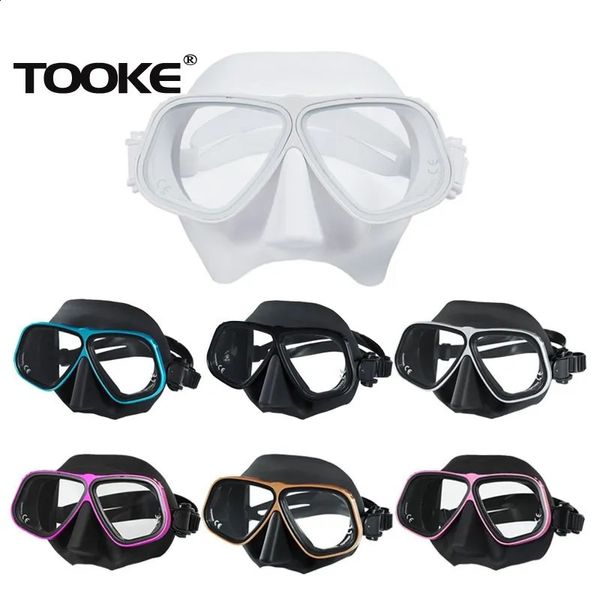 Máscara de mergulho livre de estrutura de liga semelhante Apollo pode ser equipada com máscara de máscara de micotes de baixo volume de 65cc máscara de mergulho no tubo molhado inflável 240429