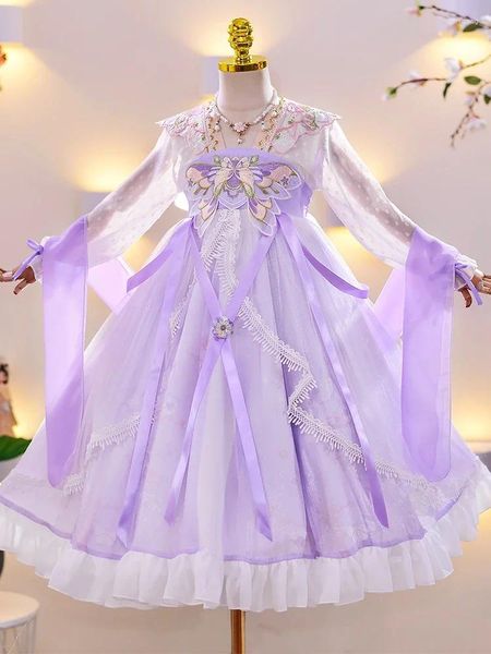 Stage Wear Hanfu Girls 'Spring and Autumn Styles Actich Style's Children's Abbigliamento per bambini Saluti