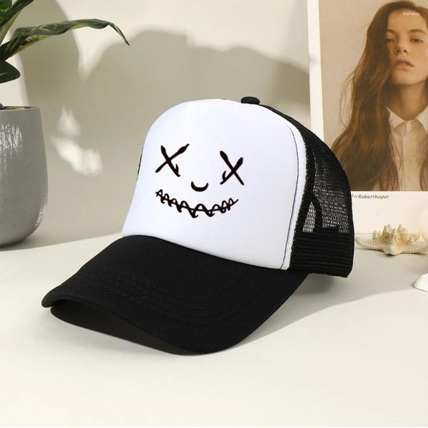 Caps de bola 1 PC Unissex Joker Smile Funny Printed Mesh Bash Baseball Baseball para Casual Casual Casual Trucker Trucker Hat Hat Hat