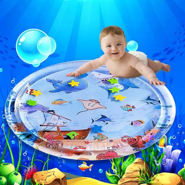 Cuciture da 100 cm per i bambini che strisciano in acqua giocatore d'acqua divertenti pad giocattoli sensoriali bambini per bambini che giocano a cuscino per cuscino dono di giocattoli educativi 240430 240430