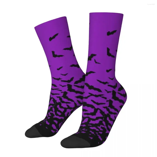 Donne calzini Black Bat Stampa spettrale Halloween Kawaii Stockings Autunno Anti Skid Coppia Skateboard personalizzato di alta qualità