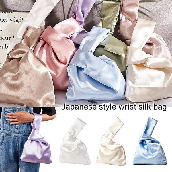 Sacos de armazenamento estilo elegante bolsa portátil Velvet Knot Bag Phone Wallet Clutch Gift for Women Mini Vintage Shopping