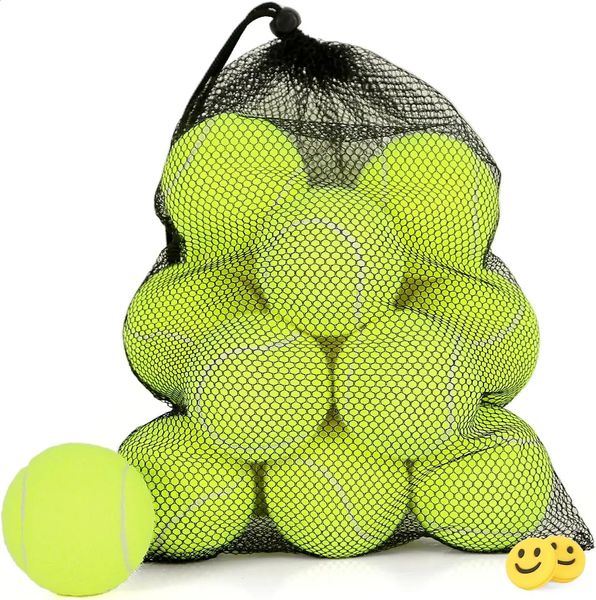 Happyfun Tennis Balls 10 Pack Allenamento palline da tennis Praticare palline ad alta elasticità per cagnolini da gioco per il cane che gioca a 240430