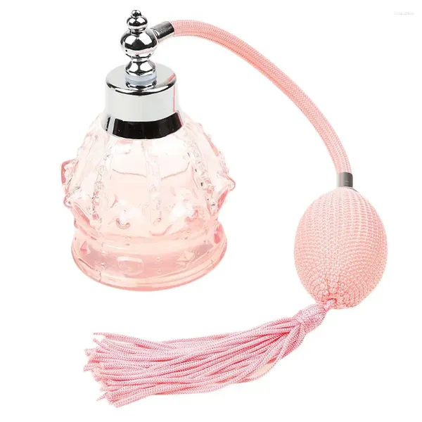 Bottiglie di stoccaggio svuotamento di profumo in vetro vintage spray ricaricabile - rosa