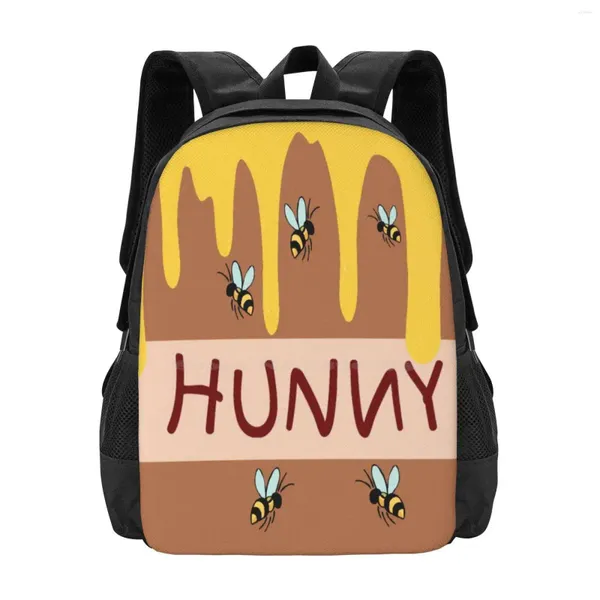 Sırt çantası Hunny Pot Büyük Kapasite Okulu Dizüstü Çantaları Yemek Karikatür Karakter Bal Çocuk Kreş Çocuk Çocukları