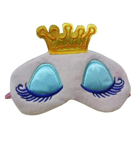 1pc Princess Crown Olhos fofos capa Eyeshade Eyepatch Viagem Dormir Sombra Máscara de olho de olhos de olhos Portátil PinkBlue Color8059269