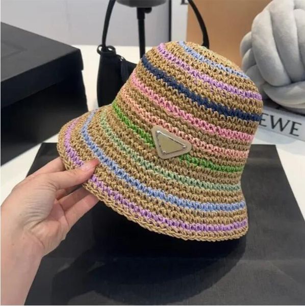 Casquette Straw Chapéus Chapé de Designer Hat Hats Chapéus de Luxurro Capinho Capinho Capinho de Crochetas Moda Menina Mulheres Praia Luz Sol Snapback Cap