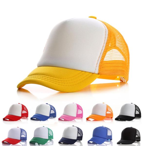 21 Coldes Kids Trucker Bap Crianças Caps de Malha Blank Chapéus Chapéus de festa Snapback Hats meninos meninos CAP CAP ZC012 50PCS1123523