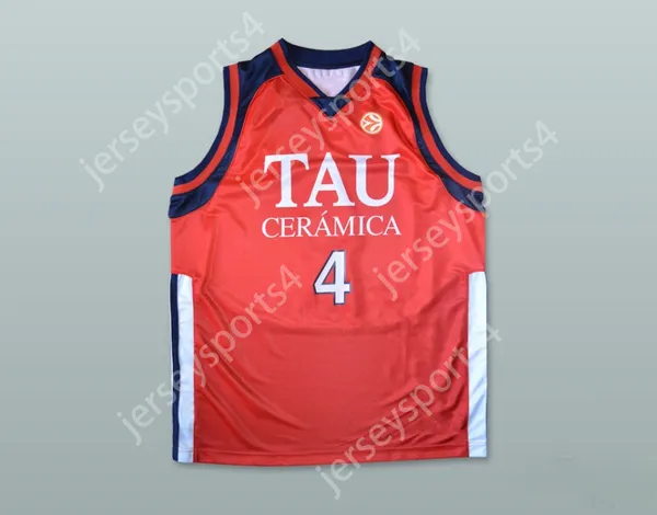 Custom Nay Mens Youth/Kids Luis Scola 4 Tau Ceramica Basketball Jersey Top Top S-6xl S-6xl