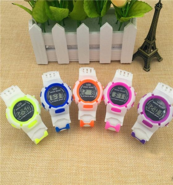 Candy Color Watch Boys Girls Children Watch Digital Sports Wrist Watch Small Gifts for Kids DHL 4022313