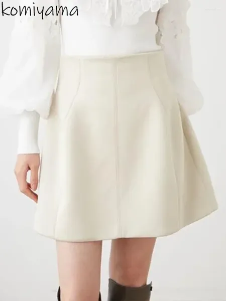 Юбки обратно на молнии женская юбка Япония сексуальная высокая талия бедра Faldas mujer a-line sweet mini ropa Spring Summer Clothing