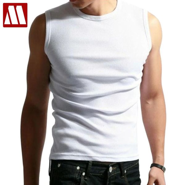 Algodão de tamanho grande de verão masculino tampo de tampas de cantas de fitness com colete de fitness com colete de fitness, camiseta preta branca cinza 240425