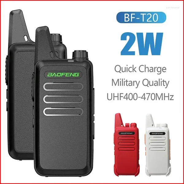 Walkie Talkie Baofeng 2 PCS Mini PMR 446 FRS Radio a due vie Pwalkie-Talkies T20 radio per la caccia Cafe