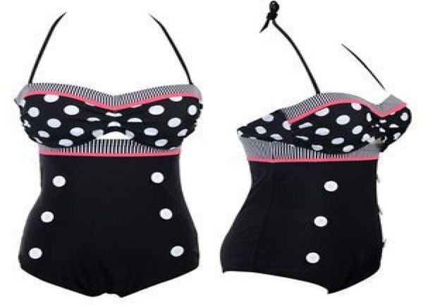 Whole2015 süßeste Badeanzug Badebekleidung Vintage Pin Up Up High Taille Bikini Set SMLXL BR 2270399