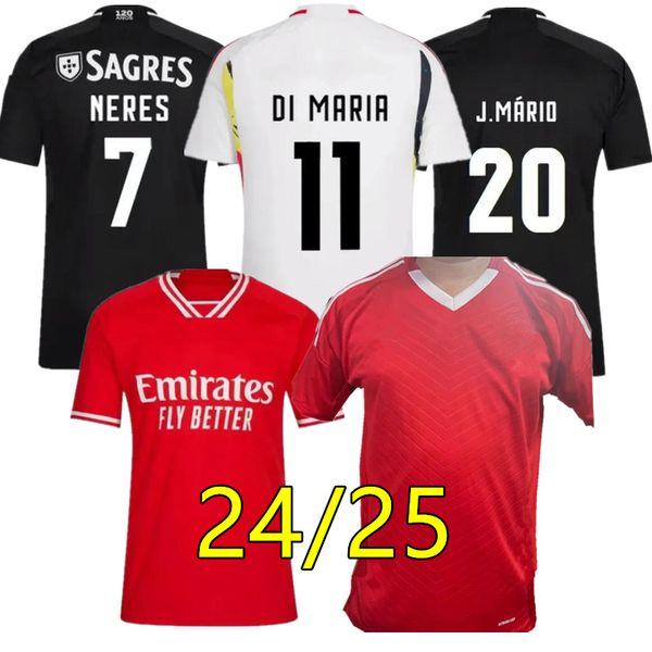 2024 25 Maglie da calcio Benfica di Benfica Di Maria Seferovic Waldschmidt Pizzi Rafa G.Ramos 24 25 Home Away Men Kit Kit Shirts Football Otamendi Kokcu