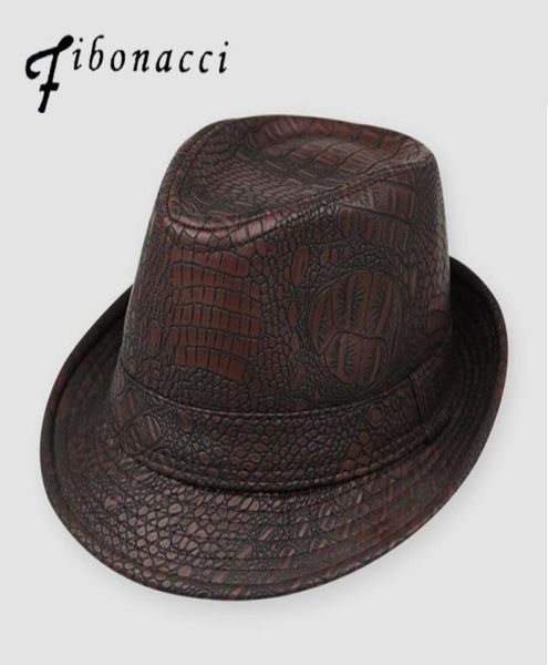 Fibonacci Hats для мужчин Англия Федора Джазовая шляпа Mans Vintage Cute Leather Winter Panama Cap Bowler Cap Классическая версия Gentlema2264506