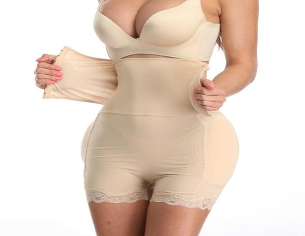 Frauenkontrollhanties Taillentrainer Butt Hift mit Schwammpolster Hüfte Enhancer Body Shaper Cincher Lace Sexy Dessous Tummy Control T25515089