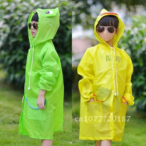 Capas de chuva Casaco de chuva para crianças 1pcs impermeabilizados infantis roupas de chuva de chuva de vento de caricaturas de desenho animado estilista de animais de animais Poncho