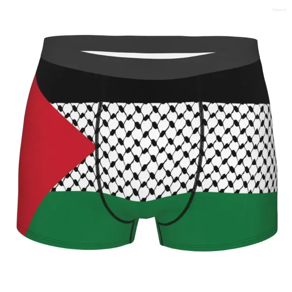 Underpants Palästine Flagge Herren Unterwäsche Palästinensischer Hatta Kufiya Keffiyeh Boxer-Briefs Shorts Hipy für Homme S-XXL