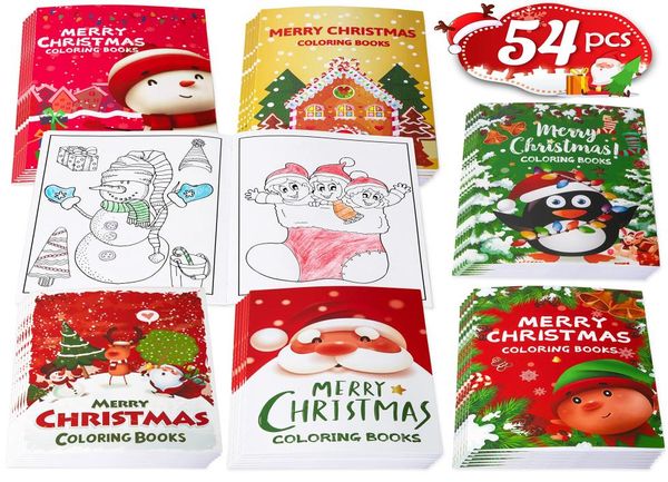 Decorazioni natalizie libri da colorare per bambini bomboniere di Natale calze per borse boughie imbottiti divertimento per le vacanze drop ediblesbag am3vy9877260