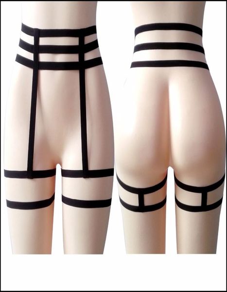 Nuovo 2018 Women39s Sexy Punk Goth Goth Harajuku Pentagramma Pentagramma Garter Garter Leg Band Bande Gridore di giarrettine Lingerie8467949