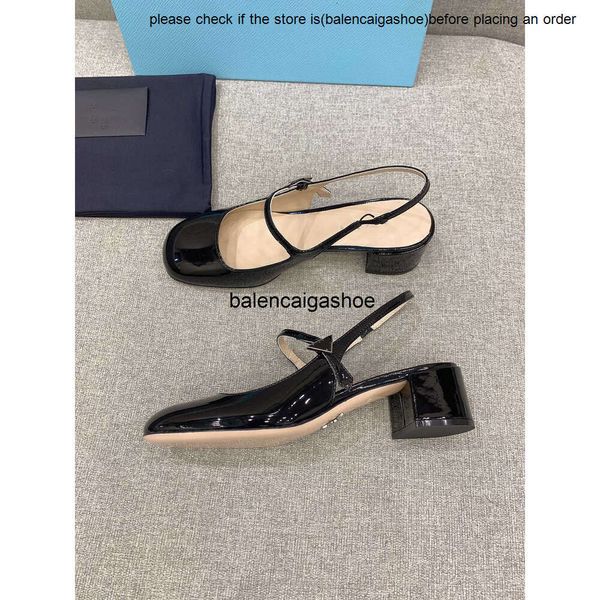 Prades Schuhe spitzte Sandalen Pradshoes frühe Single Schuh Slipper Katzenabsatz Lackleder