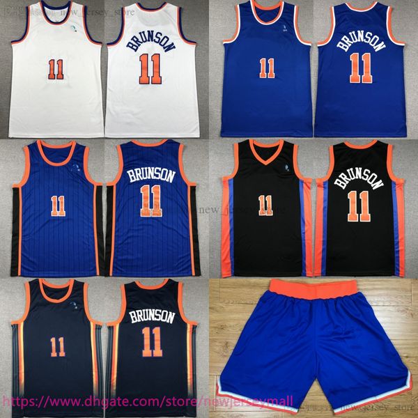 2024-25 New City Stripe Basketball 11 Jalenbrunson Jersey Cucite Blu Blue White Home Away Shorts Shorts Sports traspirante camicie sportive traspiranti