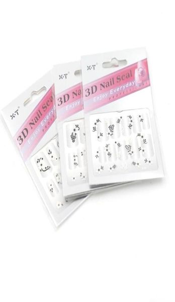 Декорации ногтей 3D Nail Seal 30 SetSlot Black и White Flower Decor A 01306301688