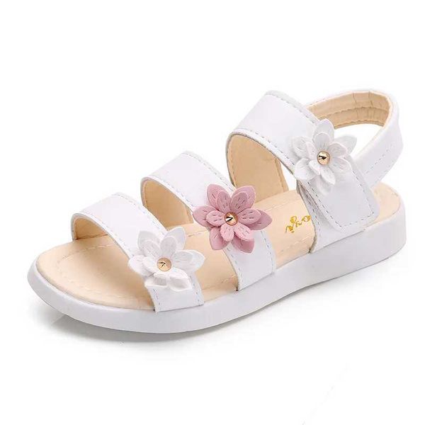 Sandalen Mädchen Gladiator Blume süße weiche Kinder Beachschuhe Sommer Prinzessin Mode süße hochwertige H240504