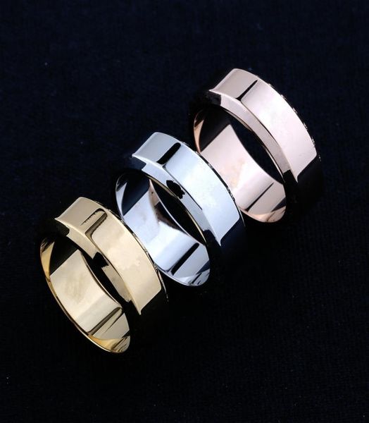 Hochwertiger L -klassischer Stil Mode Ring Wild Trend S925 Silberverzerrt für Paar Ringgröße Komplett Edelstein Juwelterno Box6405317