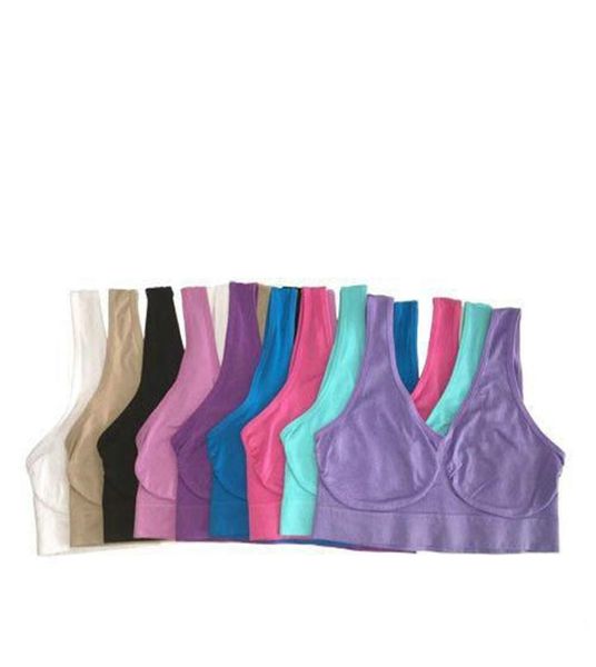 Высококачественные 9 цветов бесшовные спортивные бюстгальтеры модные сексуальные бюстгальтеры йоги 6 размер завода напрямую S 3000pcs1849726