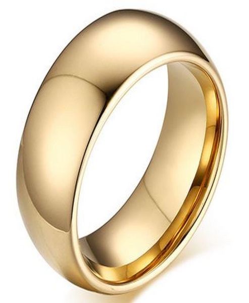 Anel de casamento abobadado em ouro tungstênio anel de casamento para homens e mulheres tamanho 6-13 venda quente nos EUA e Europa4421810