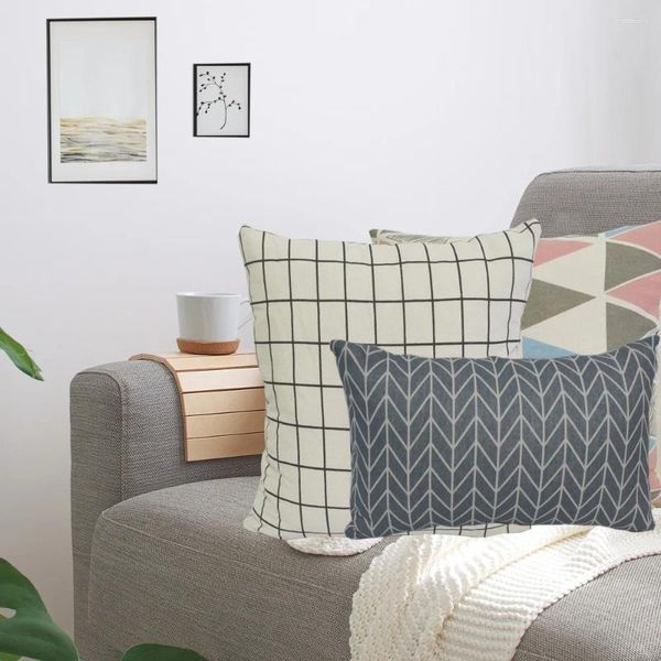 Cuscino 40cmx40cm/30cmx50 cm Linenna copertura per divano soggiorno Grometric Housse de coussin decorativi cuscini nordici