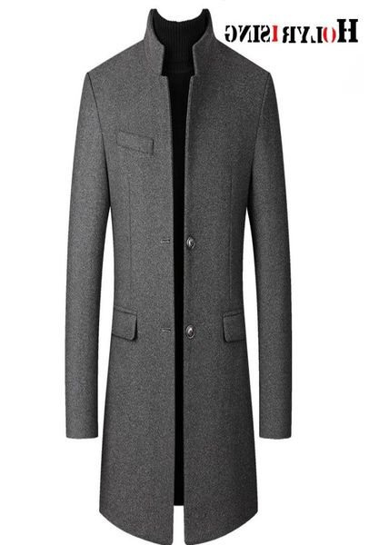 Men039s lana miscele inverno giacca da uomo di alta qualità cappotto spessato di lana casual pisello maschio trincea over -coat 1901859512171