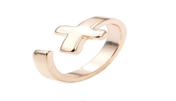 Женские кольца Золотое серебряное покрытие с открытым кольцом