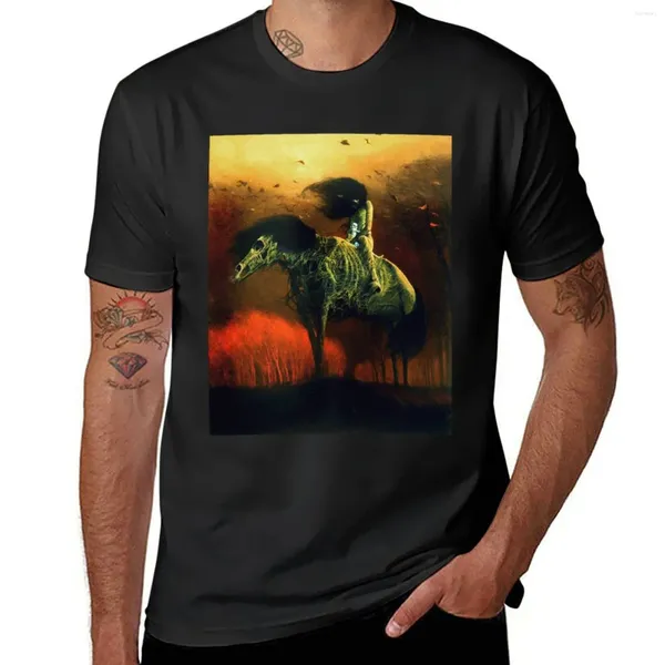 Tops da uomo DZISLAW BEKSINSKI T-Shirt Art oversize di grandi magliette per maniche lunghe
