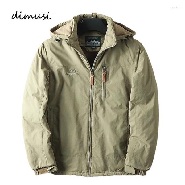 Jackets masculinos de inverno preenchimento casual casacos grossos e quentes com capuz para homens homens leves de quebra -vento 5xl